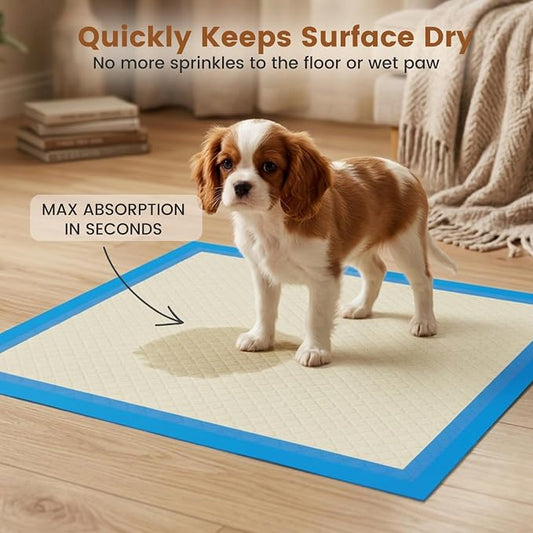 Ultra Thick Pet Pads, XL 28"x34", All Edge-Wrapped, Max Absorbency Pad